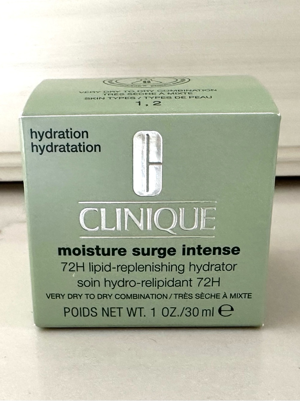 Clinique Moisture Surge Intense, 72H Lipid-Replenishing Hydrator, NIB